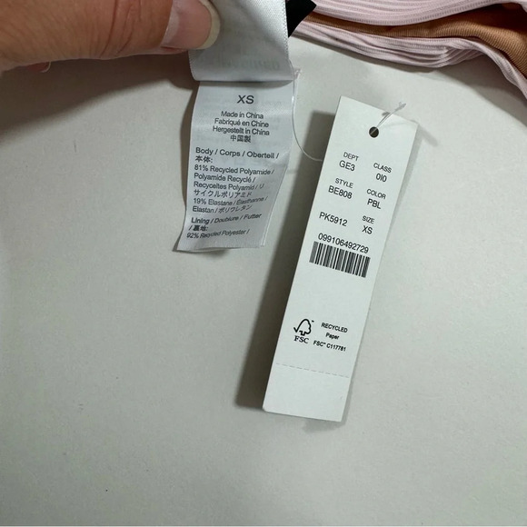 New J Crew Ribbed High Rise Bikini Bottom Light Pink BE808 - Picture 4 of 4